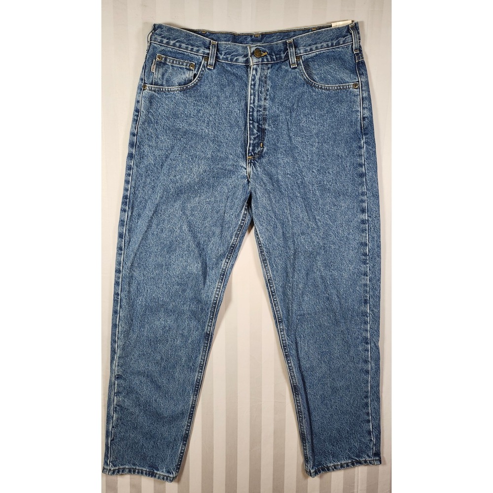 NWT Y2K Vintage Carhartt B17 STW Relaxed Fit Tapered Leg Jeans Mens 36x30 Denim